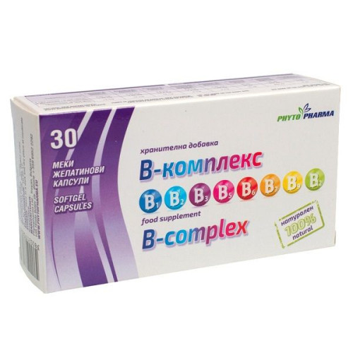 Phytopharma Vitamin B Complex for Optimal Health and Tone 30 Capsules