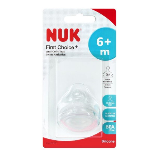 Nuk First Choice+ Pacifier with Soft Silicone Tip Size S 6-18 Months 1 pc