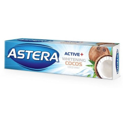 Astera Active+ Whitening Toothpaste for White Teeth Mint and Coconut Flavor 3.38 fl oz (100 ml)