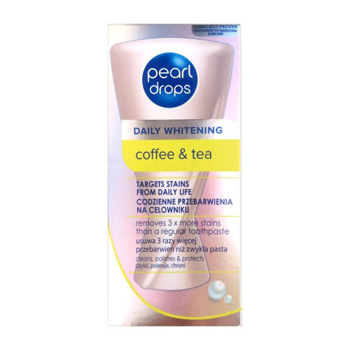 Pearl Drops Coffee and Tea Daily Whitening and Polishing Toothpaste for After Tea and Coffee 1.69 fl oz (50 ml)