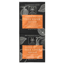 Apivita Express Beauty Exfoliating Face Gel for Normal and Dry Skin with Apricot 2 x 0.27 fl oz (8 ml)