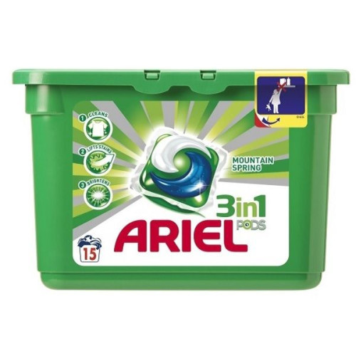 Ariel 3-in-1 Mountain Spring Laundry Capsules 14.29 oz (405 g)