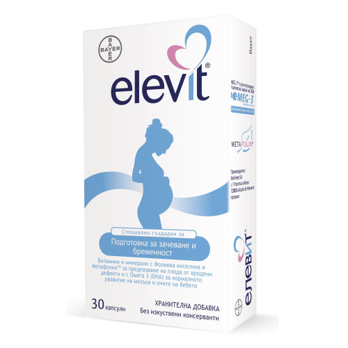 Bayer Elevit Multivitamins Minerals and Docosahexaenoic Acid Dha for Pregnant Women 30 Capsules