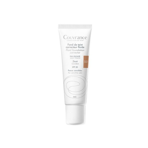Avene Couvrance Foundation for Sensitive Skin 5.0 Golden SPF 20 1.01 fl oz (30 ml)
