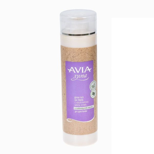 Avia Body Shower Gel with White Clay and Lavender Oil for Dry Skin 8.45 fl oz (250 ml)