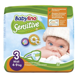 Babylino Sensitive 3 Midi Diapers 8.8-19.8 lb (4-9 kg) 22 pcs