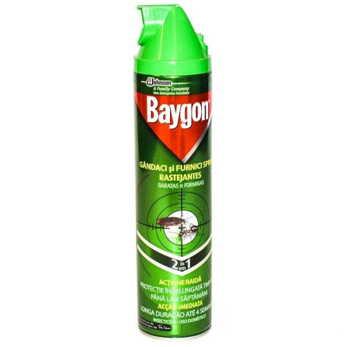 Baygon 2-in-1 Aerosol for Cockroaches and Ants 13.53 fl oz (400 ml)