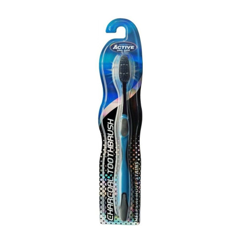 Beauty Formulas Charcoal Ergonomic Toothbrush with Activated Charcoal 1 pc