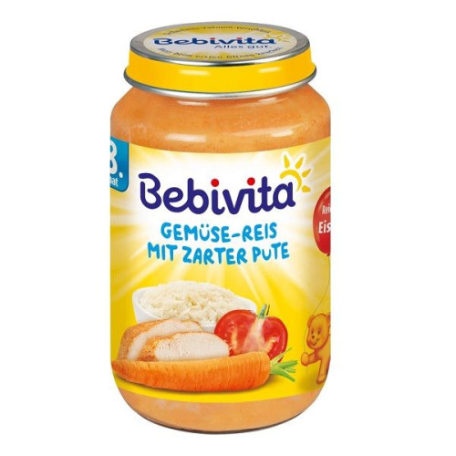 Bebivita Vegetable Risotto Puree with Turkey Meat 8+ Months 7.76 oz (220 g) - 1044