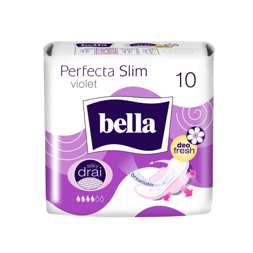 Bella Perfecta Slim Violet Ultra Thin Sanitary Pads with Wings 10 pcs