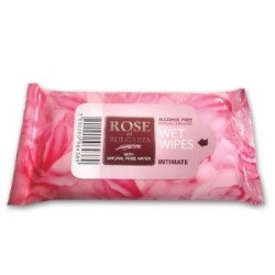Bio Fresh Rose Wet Wipes for Intimate Areas with Rose Water 15 pcs