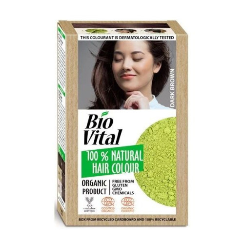 Biovital Natural Hair Dye Color 2 Dark Brown 1 pc
