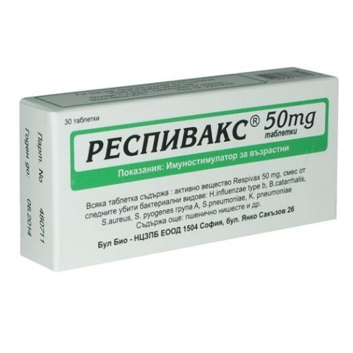 Respivax Immune Stimulator 50 mg 30 Tablets