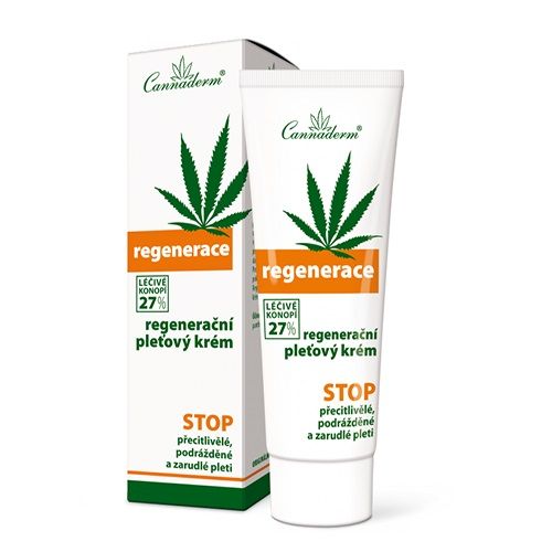 Cannaderm Regenerance Regenerating Cream for Face and Body for Dry Skin 2.65 oz (75 g)