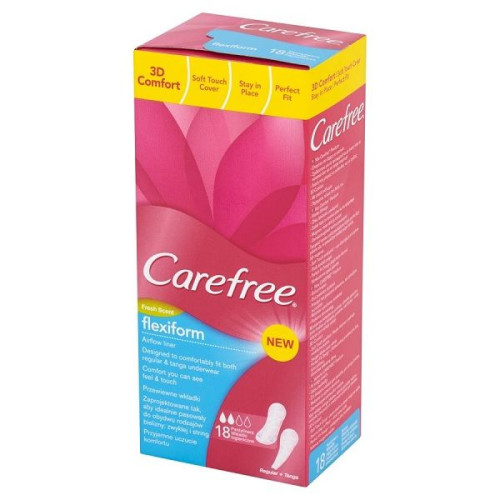 Carefree Flexiform Women's Daily Sanitary Pads 18 pcs