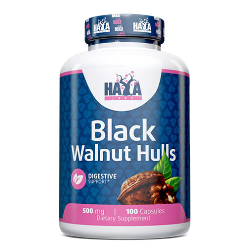 Haya Labs Black Walnut Hulls 500 mg 100 Capsules