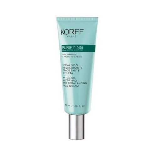 Korff Purifying Anti-Aging Mattifying and Rebalancing Face Cream-Gel with Probiotics and Prebiotics 1.69 fl oz (50 ml)