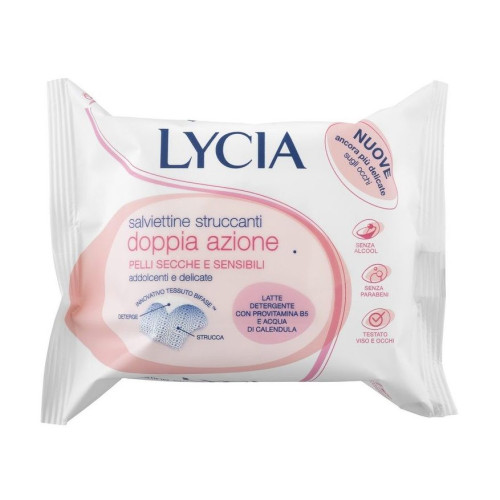 Lycia Wet Wipes for Face and Eyes for Dry and Sensitive Skin 20 pcs