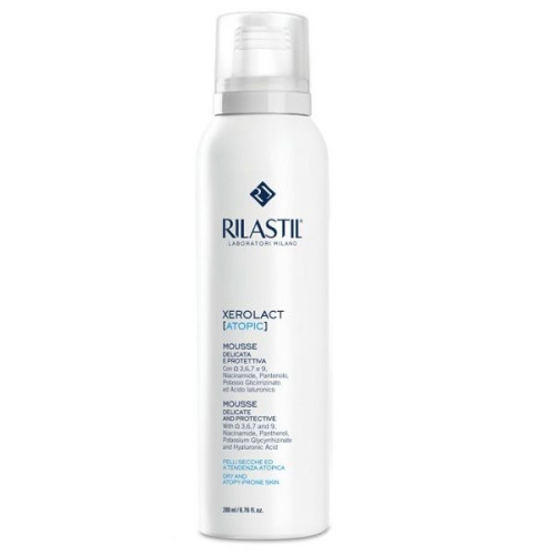 Rilastil Xerolact Atopic Moisturizing and Protective Foam for Dry and Atopic Skin 6.76 fl oz (200 ml)