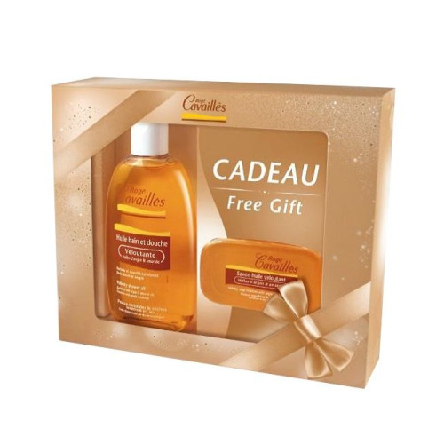 Roge Cavailles Promo Body Set Velvety Shower Oil and Cream Soap with Argan and Almond Oil