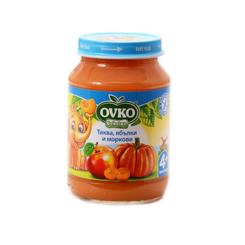 Ovko Bebelan Fruit Puree Pumpkin with Apples and Carrots for Children 4+ Months 6.7 oz (190 g) - 2097
