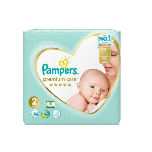 Pampers Premium Care 2 Diapers for Children 8.8-17.6 lb (4-8 kg) 94 pcs