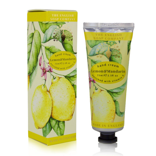English Soap Lemon and Mandarin Hand Cream with Lemon and Mandarin Fragrance 2.54 fl oz (75 ml)