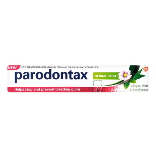 Parodontax Herbal Fresh Toothpaste for Sensitive Teeth and Gums with Mint Ginger and Eucalyptus 2.54 fl oz (75 ml)