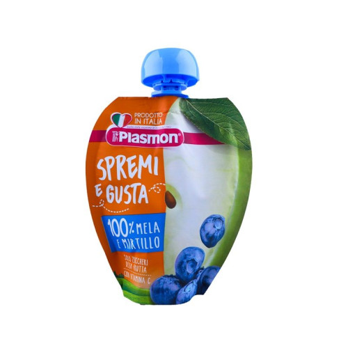 Plasmon Apple and Blueberry Breakfast for Children 6+ Months 3.53 oz (100 g) - 2462