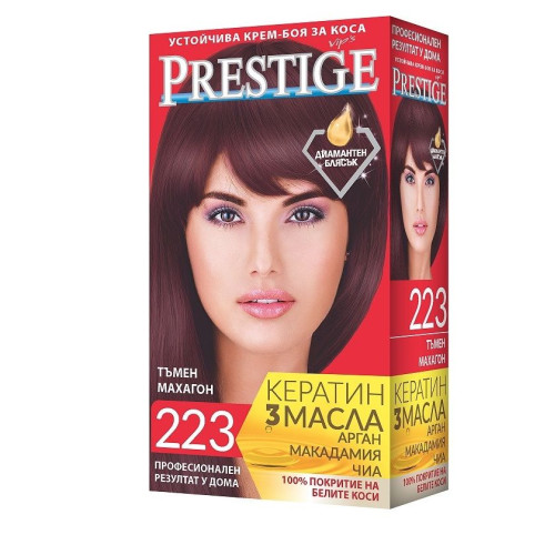 Prestige Long-Lasting Cream Hair Dye Color Dark Mahogany 223