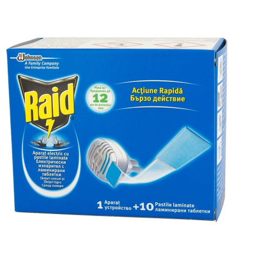 Raid Electric Vaporizer with Mosquito Repellent Tablets 10 pcs