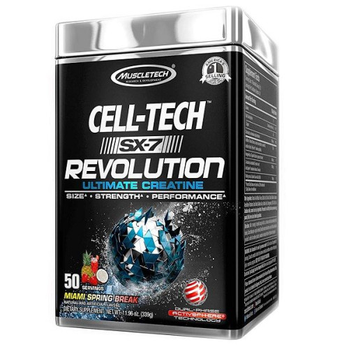 Muscletech Cell-Tech SX-7 Revolution Miami Spring Break with Exotic Fruit Flavor 11.96 oz (339 g)
