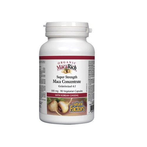 Natural Factors Macarich Super Strength for High Stress and Low Libido with Ginseng 90 Vcaps