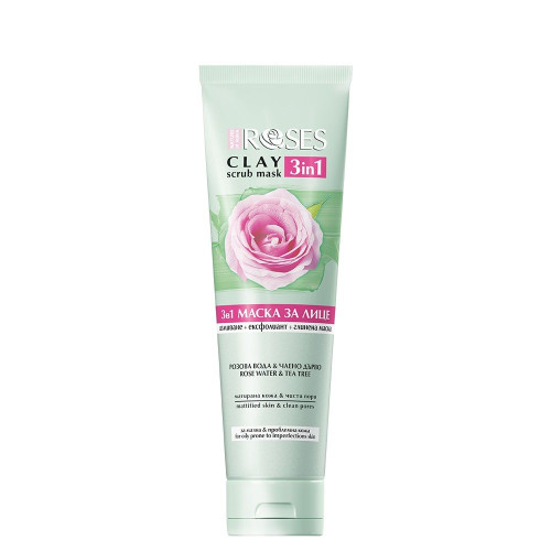 Nature of Agiva Acnehelp 3-in-1 Clay Face Mask with Rose Water and Tea Tree 5.07 fl oz (150 ml)