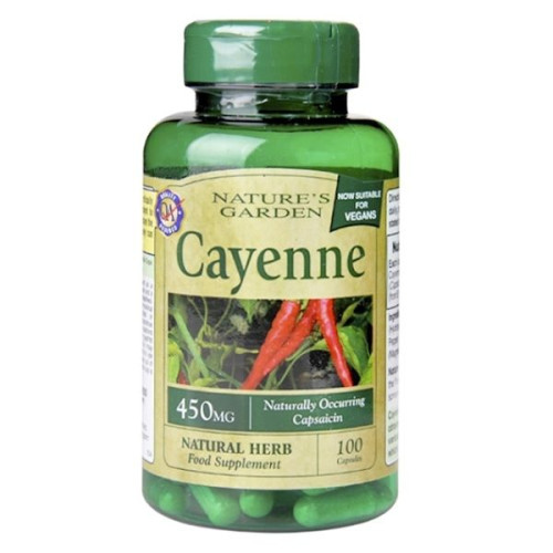 Nature's Garden Cayenne Hot Cayenne Pepper 100 Capsules