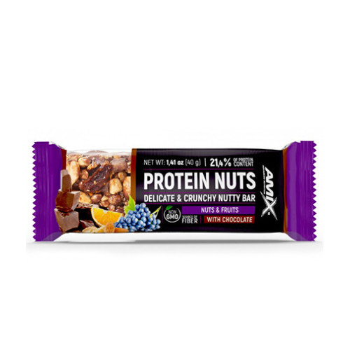 Amix Protein Nuts Crunchy Nutty Bar Coconut and Cashew 1.41 oz (40 g)