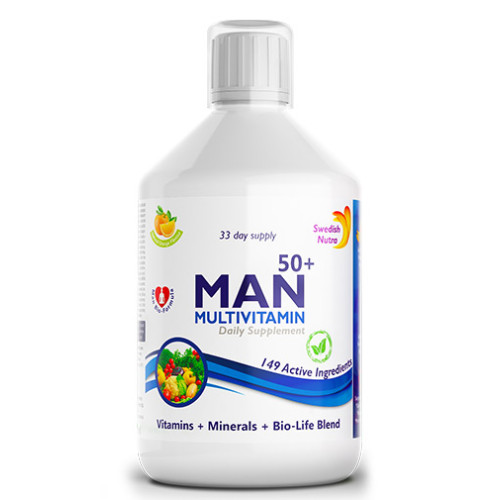 Swedish Nutra Man 50+ Multivitamins for Men 16.91 fl oz (500 ml)