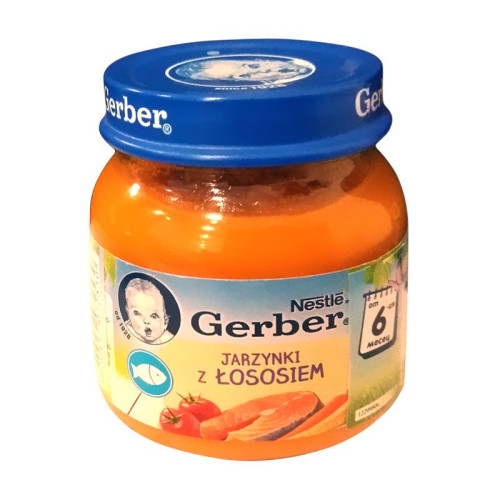 Gerber Vegetable Puree with Salmon 6+ Months 4.41 oz (125 g)