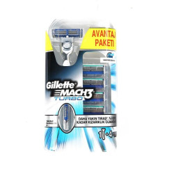 Gillette Mach 3 Turbo Men's Razor with 4 Blades