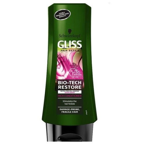 Gliss Bio-Tech Restore Restorative Conditioner for Fragile and damage-prone Hair 6.76 fl oz (200 ml)