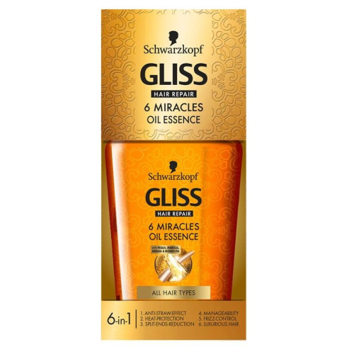 Gliss 6 Miracles 6-in-1 Restorative Hair Oil 2.54 fl oz (75 ml)