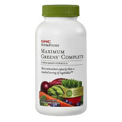 GNC Super Foods Maximum Greens Complete Green Complex for Year-Round Health 90 Tablets