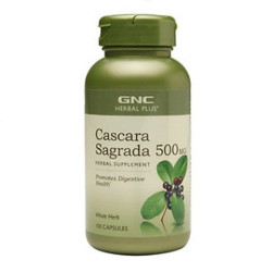 GNC Herbal Plus Cascara Sagrada American Stimulate Digestive System 500 mg 100 Capsules