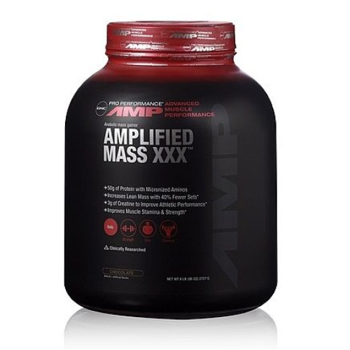 GNC Pro Performance Amp Amplified Mass XXX Muscle Mass Chocolate Flavor Protein 6.01 lb (2727 g)