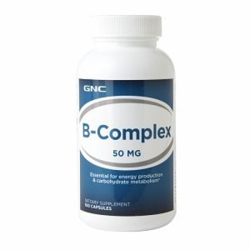 GNC Vitamin B Complex All B Vitamins in One Capsule 50 mg 100 Capsules