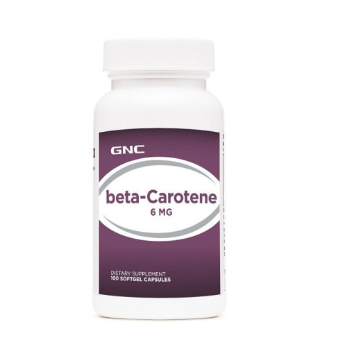 GNC Beta-Carotene Beta-carotene for Good Vision and Healthy Eyes 6 mg 100 Capsules