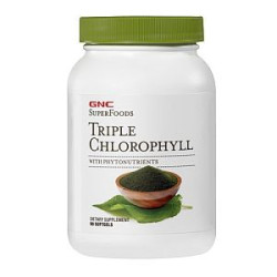 GNC Super Foods Triple Chlorophyll 90 Capsules - Powerful Antioxidant and Immune Booster