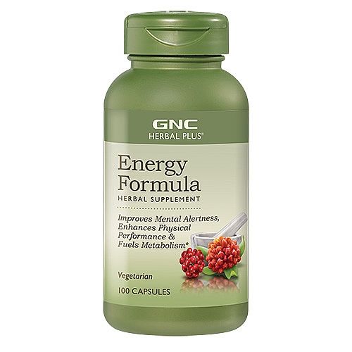 GNC Herbal Plus Energy Formula Energy and Tone Formula 100 Capsules