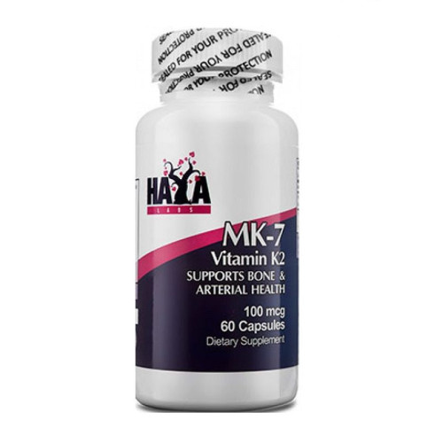 Haya Labs MK-7 Vitamin K2 100 mcg 60 Capsules