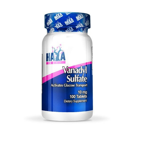 Haya Labs Vanadyl Sulfate Mineral Vanadium for Muscle Strengthening 10 mg 100 Tablets